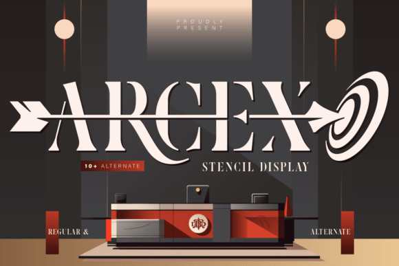 Arcex: Bold Stencil Display Font for Modern Brands