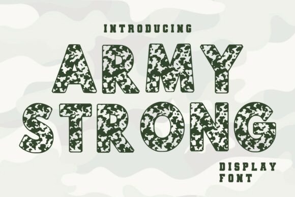 Army Strong: A Camouflage Font for Bold Designs