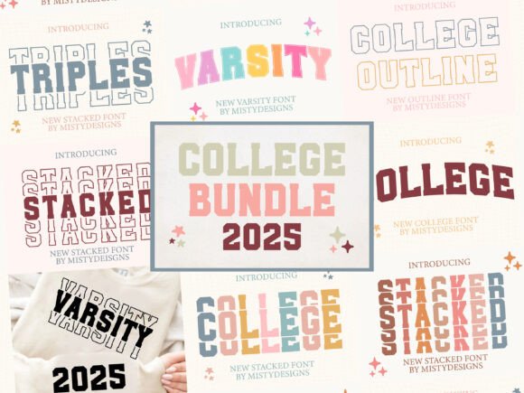 College Set: The Ultimate Retro Sports Display Font