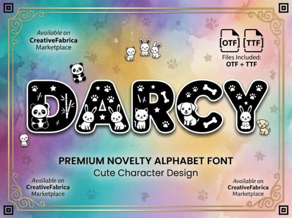 Darcy: Where Adorable Animals Meet Chunky Typography