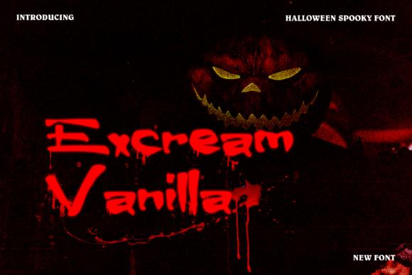 Excream Vanilla: A Horror Display Font for Unique Designs