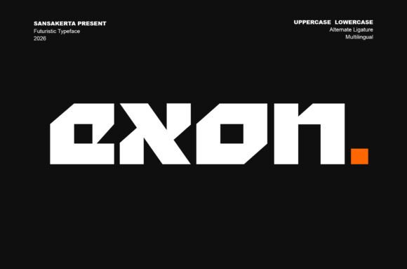 Exon: A Futuristic Display Font for Modern Design