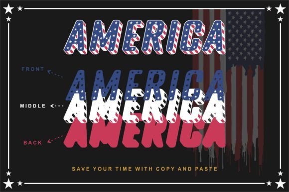 Freedom Usa: A Patriotic Display Font with Layered Shadow