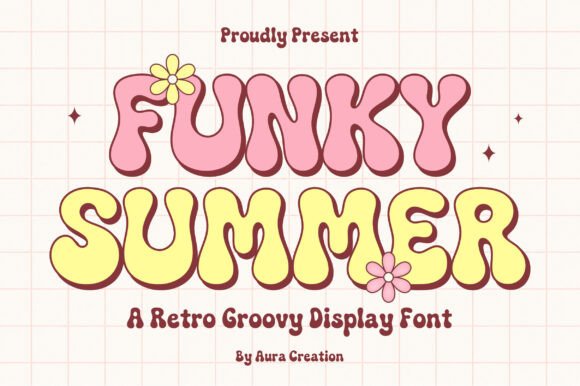 Funky Summer: Retro Groovy Font for Playful Designs