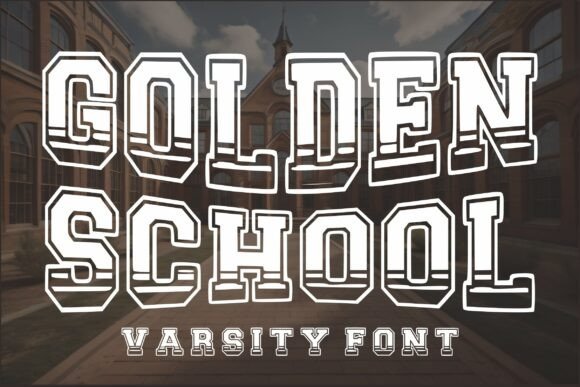 Golden School: A Bold Varsity Font for Classic Design
