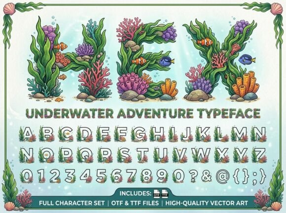 Hex: Dive Into a Font Where Every Letter is a Coral Reef