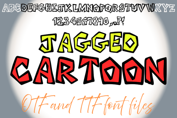 Jagged Cartoon: A Bold, Quirky Display Font for Playful Designs