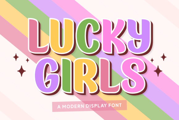 Lucky Girls: A Groovy Retro Display Font