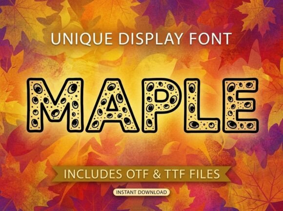 Maple: A Font with Primal and Peculiar Soul