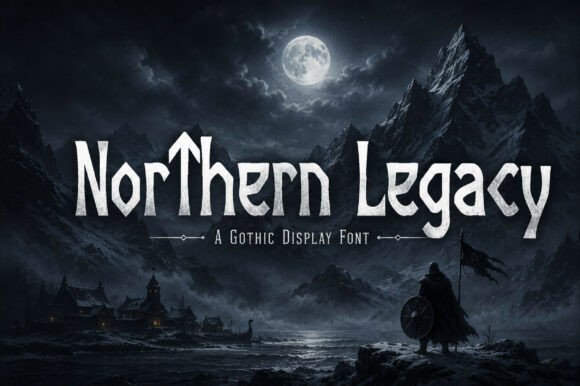 Northern Legacy: A Gothic Display Typeface for Epic Designs