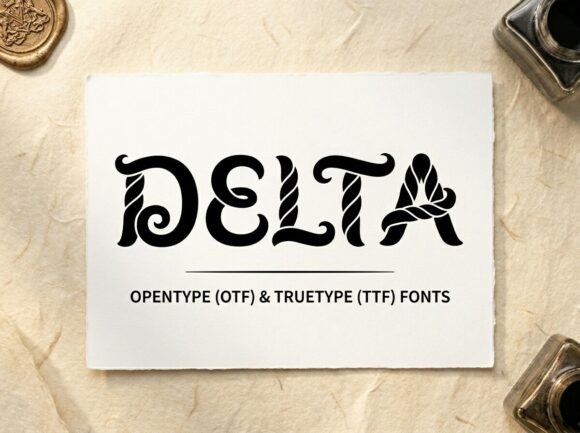 Set Sail with Delta: A Premium Maritime Display Font