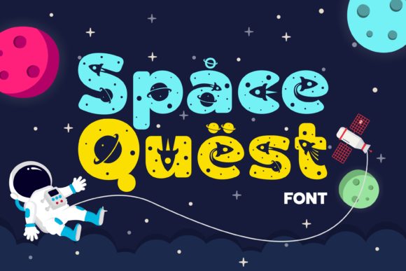 Space Quest: A Bold Display Font for Standout Designs