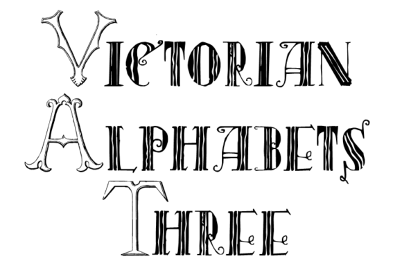 Victorian Alphabets Three is a cool and classic display font that brings an immediate sense of elegance and historical charm to any project.