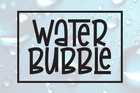 Water Bubble: A Delightful Display Font for Creative Projects